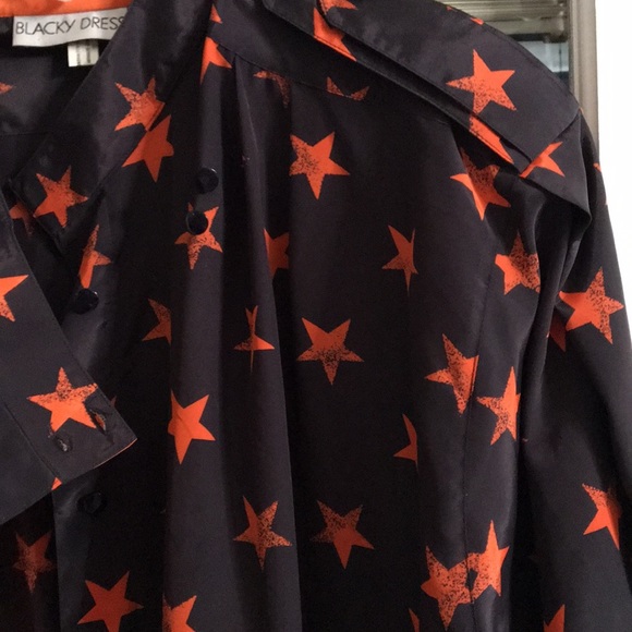 Blacky Dress black blouse, orange stars size 36 - Picture 5 of 8